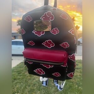 Naruto Akatsuki Sasuke Red Cloud Mini Backpack